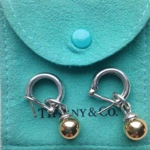Tiffany & Co. Silver & Gold Ball Drop Earrings